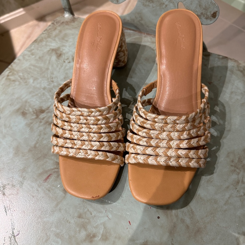 Last season block heel mules. Worn twice